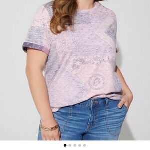 Torrid Pink and Purple Short Sleeve Tee